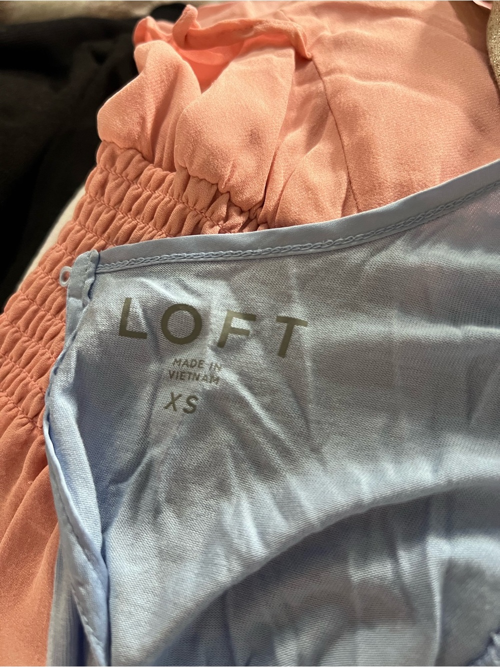 LOFT Light Blue Cold-Shoulder Ruffle Blouse - Picture 3 of 3